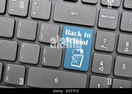 Back to school on keyboard Stock Photo