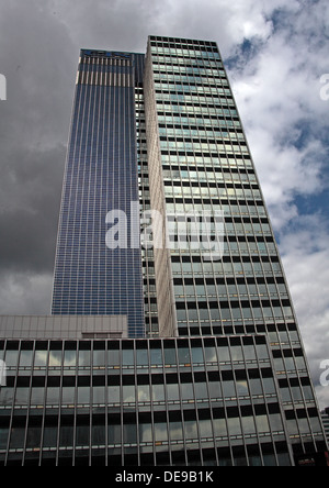 BIPV Solar panels on New Century House, COOP,Manchester, England, UK Stock Photo