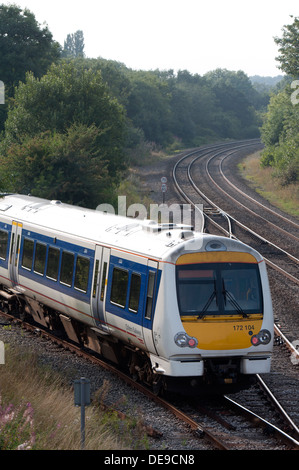 Chiltern Railways class 172 train joining the Stratford-upon-Avon branch line. Stock Photo