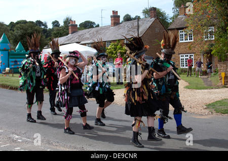 Armaleggan border morris dancers at Warmington village fete, Warwickshire, UK Stock Photo