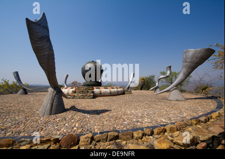 Spirit of eMakhosini, memorial to the Kings buried in the valley, Ulundi, South Africa Stock Photo