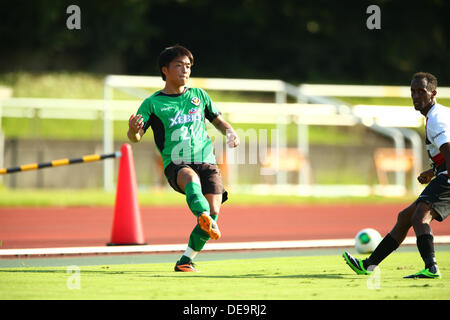 Tokyo, Japan. 12th Sep, 2013. Daisuke Takagi (Verdy) Football / Soccer : Friendly match between Tokyo Verdy 2-1 Western Sydney Wanderers at Tama City Athletic Stadium in Tokyo, Japan . © Kenzaburo Matsuoka/AFLO/Alamy Live News Stock Photo