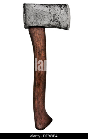 vintage house ax isolated over white background, clipping path Stock Photo