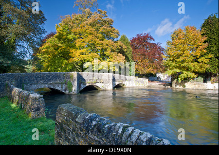 Ashford in the Water Village in Autumn, Peak District National Park, Derbyshire, England, UK Stock Photo