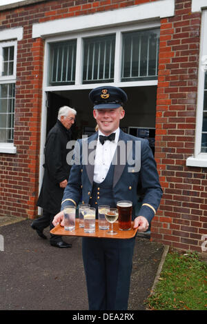 Biggin Hill,UK,14th September 2013,2427(Biggin Hill) Squadron Sunset ceremony. Guests were served a variety of drink Credit: Keith Larby/Alamy Live News Stock Photo