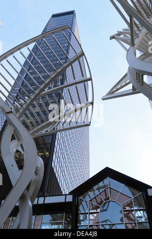 Calgary, Canada - October 6th, 2012: Skyscraper in the Downtown area of Calgary city Alberta Canada Stock Photo