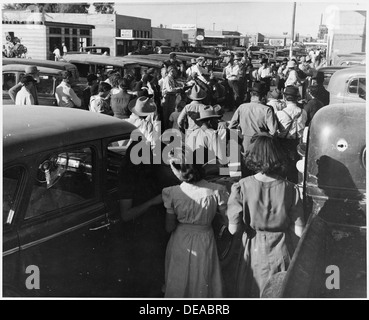 Coolidge, Arizona. Main street of Coolidge on Saturday afternoon during cotton harvest. 5056 Stock Photo