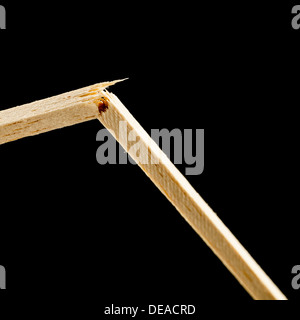 Broken stick, useful for concept of stress Stock Photo