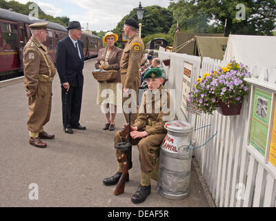 Bolton Abbey, Yorkshire, UK, 14th September 2013, 1940's Weekend. © Sue Burton/Alamy Live News Stock Photo