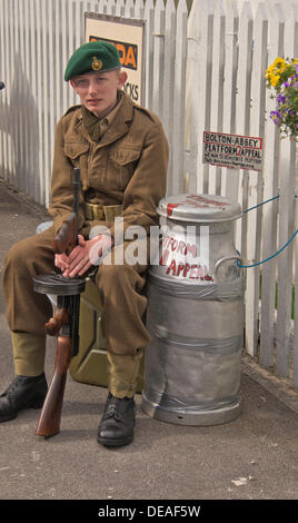 Bolton Abbey, Yorkshire, UK, 14th September 2013, 1940's Weekend. © Sue Burton/Alamy Live News Stock Photo