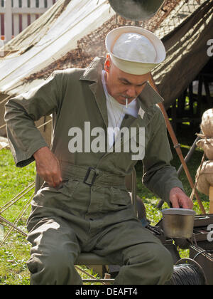 Bolton Abbey, Yorkshire, UK, 14th September 2013, 1940's Weekend. © Sue Burton/Alamy Live News Stock Photo