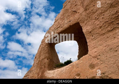 Breaktrough a tufa rock, Rose Valley, Göreme National Park, Cappadocia, Nevşehir Province, Central Anatolia Region, Turkey Stock Photo