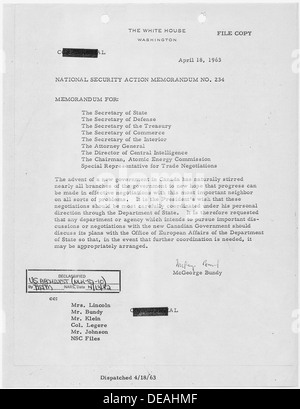 National Security Action Memorandum No. 234 Canadian Government 193610 Stock Photo