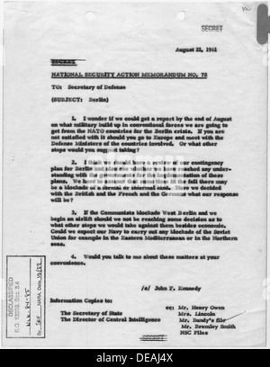 National Security Action Memorandum No. 78 Berlin 193474 Stock Photo