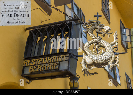 Romania Transylvania Sighisoara, Casa Dracula Stock Photo