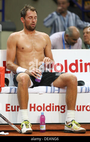 Warsaw, Poland. 15 September 2013. Davis Cup, World Group play-off, Polska - Australia, Lukasz Kubot (POL), fot. Tomasz Jastrzebowski / Foto Olimpik Credit:  Cal Sport Media/Alamy Live News Stock Photo