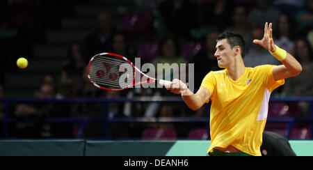 Warsaw, Poland. 15 September 2013. Davis Cup, World Group play-off, Polska - Australia, Bernard Tomic (AUS), fot. Tomasz Jastrzebowski / Foto Olimpik Credit:  Cal Sport Media/Alamy Live News Stock Photo