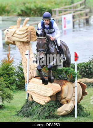 14th September 2013. Woodstock, Oxford, UK. 2013 Fidelity Blenheim Palace Horse Trials.  Runner up in the Fidelity Blenheim Palace Horse Trials CIC*** Christopher Burton (AUS) riding Graf Liberty during the Cross country phase of the CCI*** three day event Credit:  Julie Badrick/Alamy Live News Stock Photo