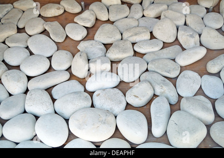 sea stones on a white background Stock Photo