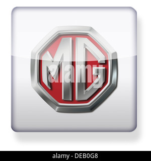 MG car logo as an app icon. Clipping path included. Stock Photo