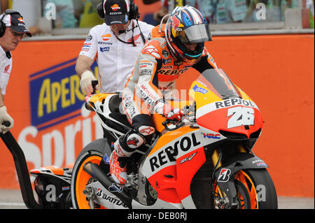 Misano,Italia. September 15th 2013.Dani Pedrosa (Repsol Honda Team) during the race at Misano circuit Credit:  Gaetano Piazzolla/Alamy Live News Stock Photo