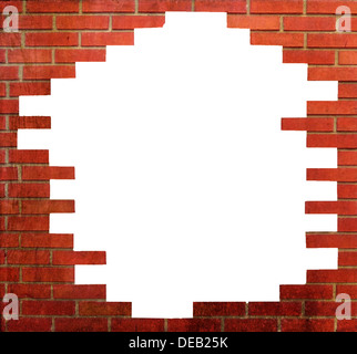 Perfect brick wall frame Stock Photo