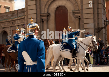 Stockholm changing of the guards Stock Photo