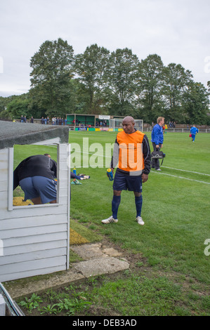 General View taken at Hitchin Town Football Club in North Hertfordshire, UK Stock Photo