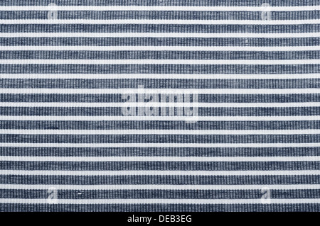 White and blue striped fabric texture with copy space Stock Photo