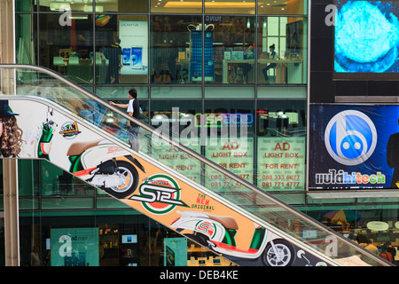 Escalator to the Siam Station of BTS Skytrain. Siam Square. Bangkok. Thailand. Stock Photo