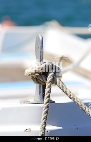 Sailors knot close-up. Vertical composition Stock Photo