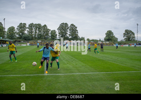 General View taken at Hitchin Town Football Club in North Hertfordshire, UK Stock Photo