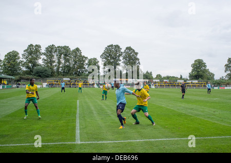 General View taken at Hitchin Town Football Club in North Hertfordshire, UK Stock Photo