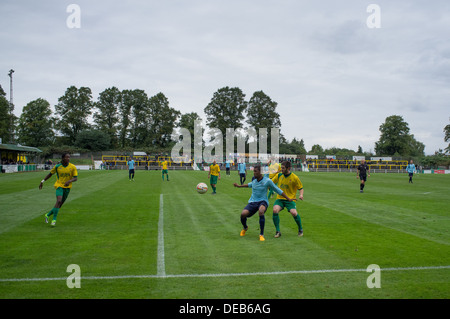 General View taken at Hitchin Town Football Club in North Hertfordshire, UK Stock Photo