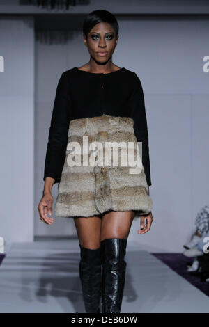 London, UK. 15th September 2013. SVE collection by designer Sally Ellis at the Fashion Finest showcase for SS14 London Fashion Week at The Grand Connaught Rooms in London. Credit: Elsie Kibue / Alamy Live News Stock Photo