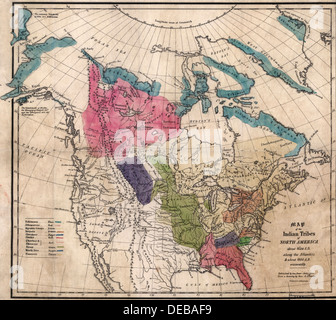 Map of the Indian tribes of North America, about 1600 A.D. along
