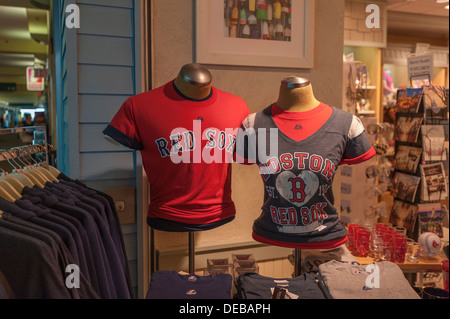 Boston Red Sox baseball Clothing Shirts apparel on display and for sale at  the Providence, Airport Stock Photo - Alamy