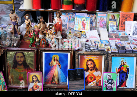 Shop selling religious in San Jose Church - Center of MEDELLIN .Department of Antioquia. COLOMBIA Stock Photo