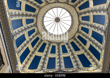 Domed ceiling above grand staircase in Shrigley Hall Hotel, Golf and Country Club, Pott Shrigley, Macclesfield, Cheshire Stock Photo