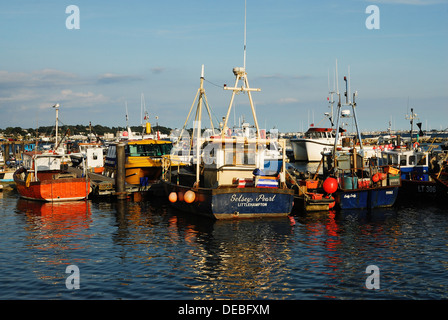 A view of some boats in Poole Harbour Dorset UK Stock Photo