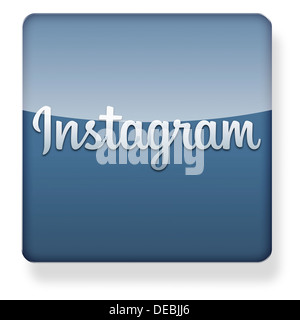 Instagram logo as an app icon. Clipping path included. Stock Photo