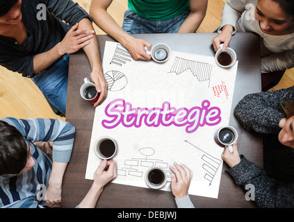 Team planning a strategy together Stock Photo