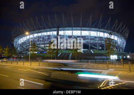 Warsaw, Poland, looking towards the National Stadium, Stadium Narodowy Stock Photo