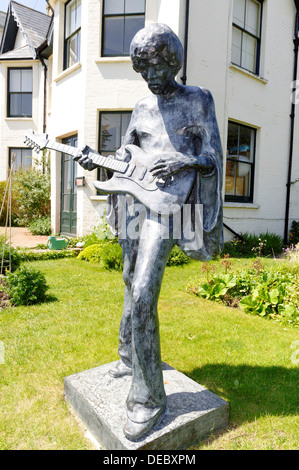 Jimmy Hendrix Statue, Dimbola Lodge, Photographic Museum, Freshwater Bay, Isle of Wight, UK, GB. Stock Photo