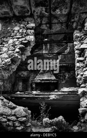 Abruzzo, Italy. Ruined house in abandoned village Stock Photo