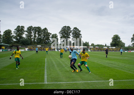 General View taken at Hitchin Town Football Club in North Hertfordshire, UK Stock Photo