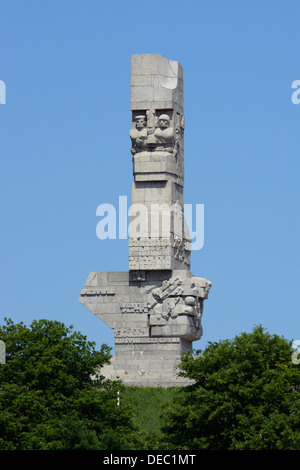 Westerplatte Monument in memory of the Polish defenders, Gdansk, Pomeranian Voivodeship, Poland Stock Photo
