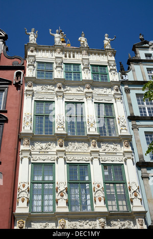 The Golden House on Long Market, Gdansk, Pomeranian Voivodeship, Poland Stock Photo