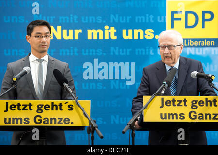 Berlin, Germany. September 16th 2013. Philipp Rösler gives a press conference after the FDP  Federal Board Meeting. Gonçalo Silva/Alamy Live News. Stock Photo