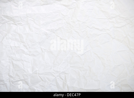 Crumpled white paper for background Stock Photo